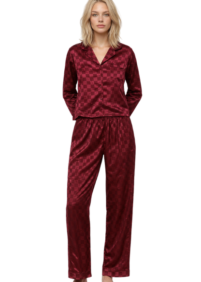 Pyjama Damier burgundy