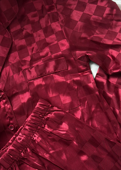 Pyjama Damier burgundy